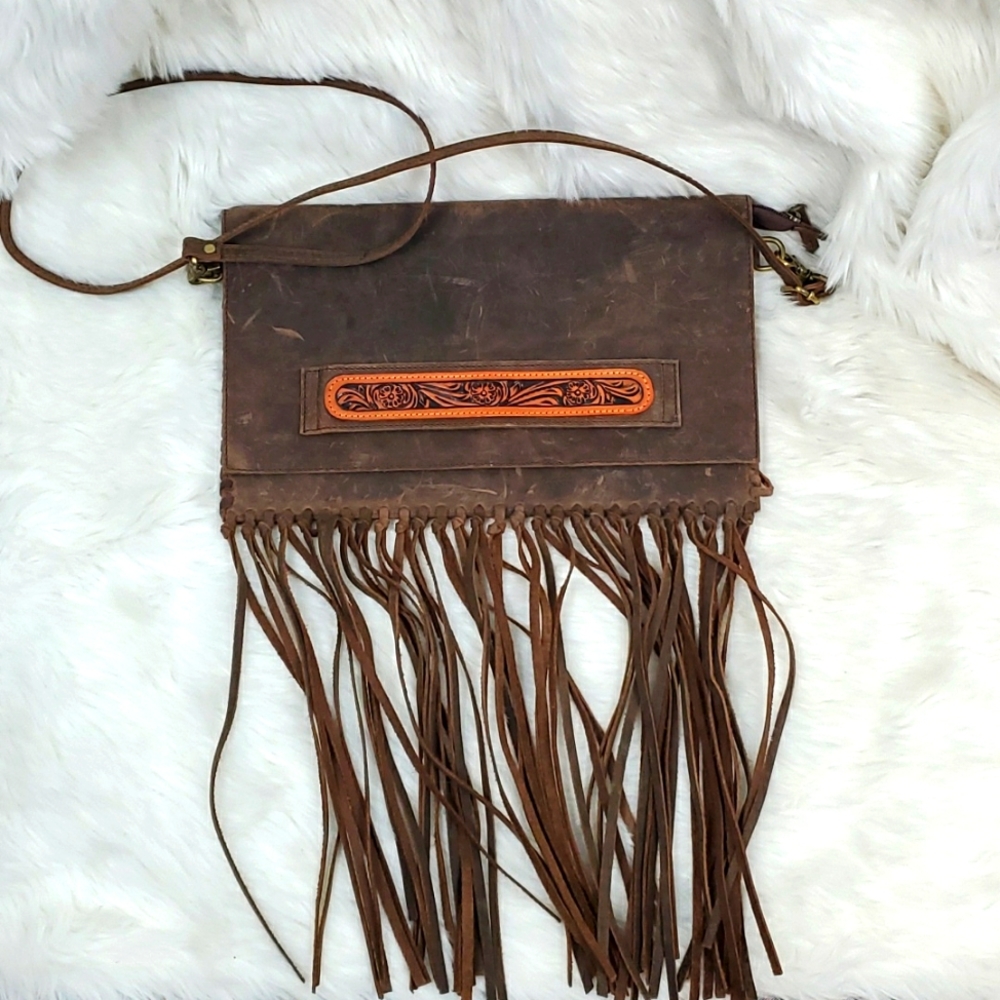 American Darling Leather Suede Crossbody Bag Y2K Trend Influencer Style